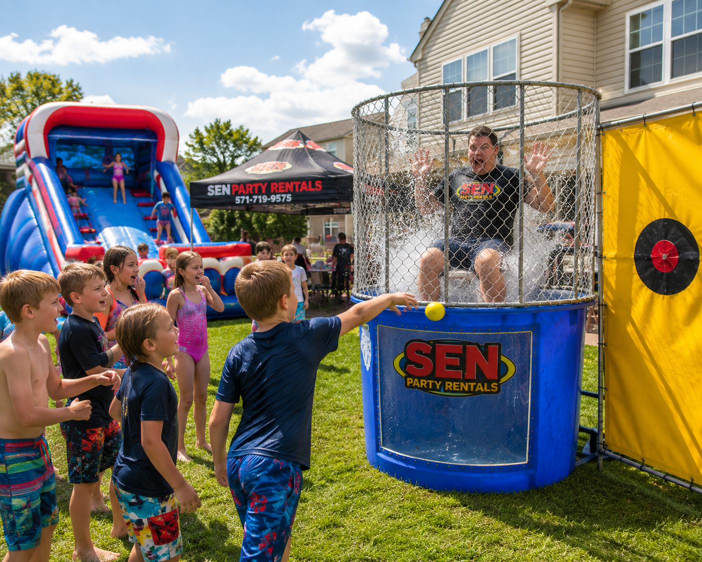 Children having fun with Sen Party Rentals