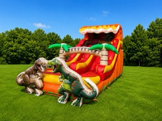 Dino Splash dinosaur water slide rental